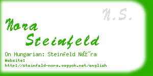 nora steinfeld business card